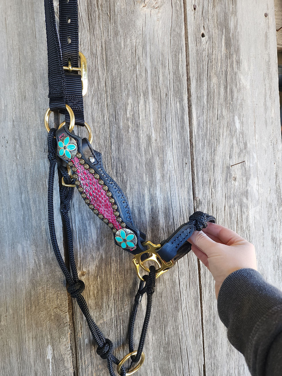 Thumbnail: Soft Rope Noseband pink gator