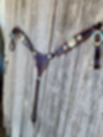 Thumbnail: Big turquoise conchos breastcollar 