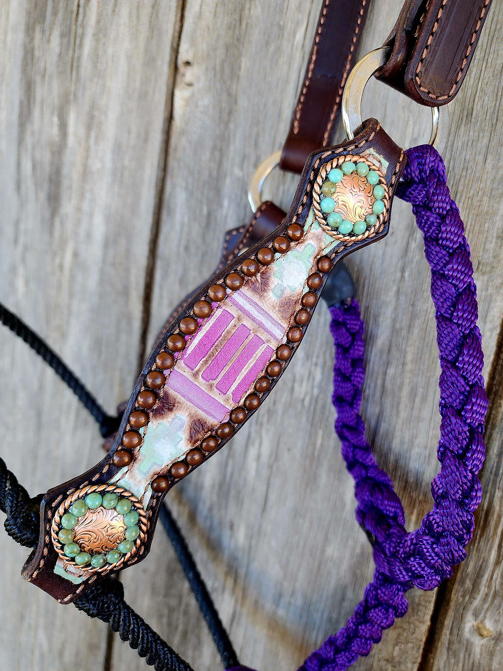 Thumbnail: Purple Lariat Noseband Halter