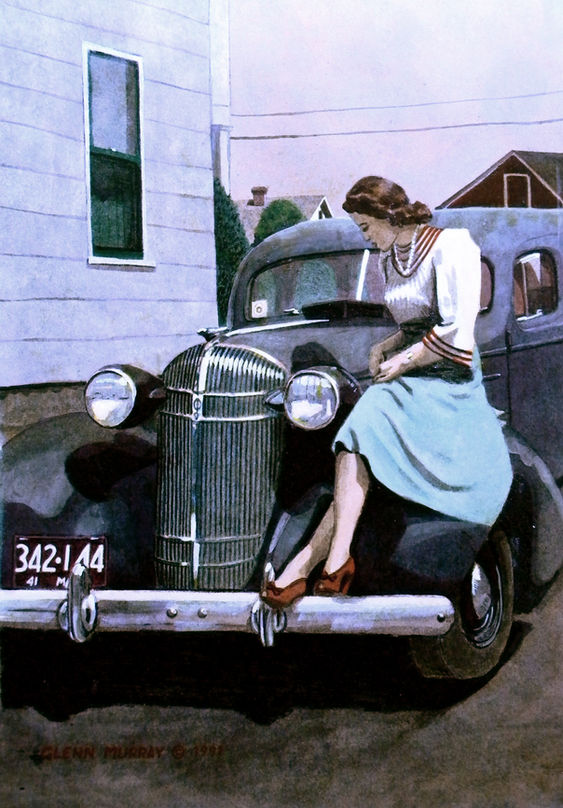 WW2 Girl with Car