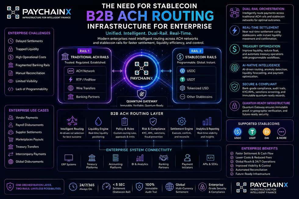 Why Enterprises Need Stablecoin B2B ACH Routing Infrastructure