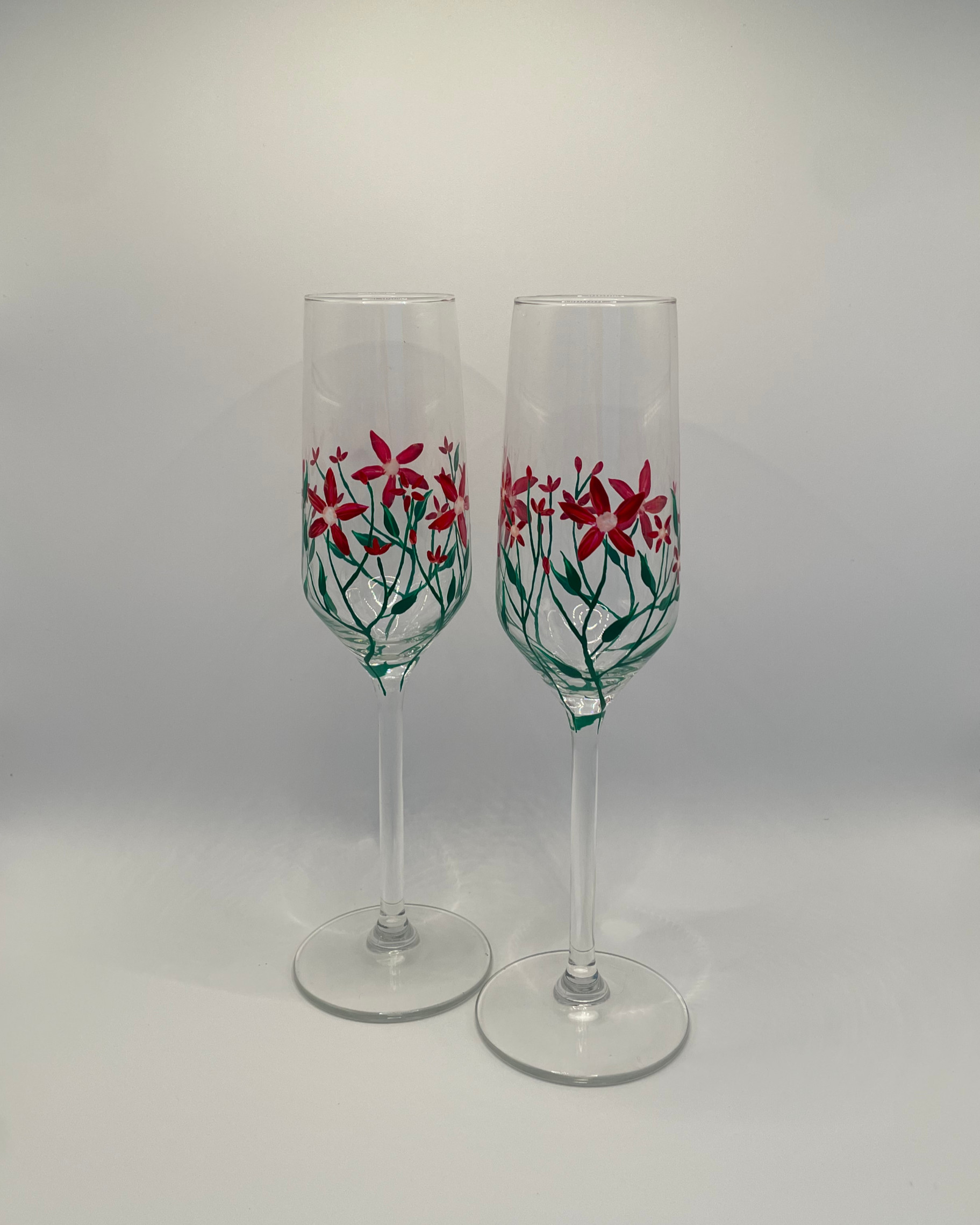 Copa de cava con campanillas
