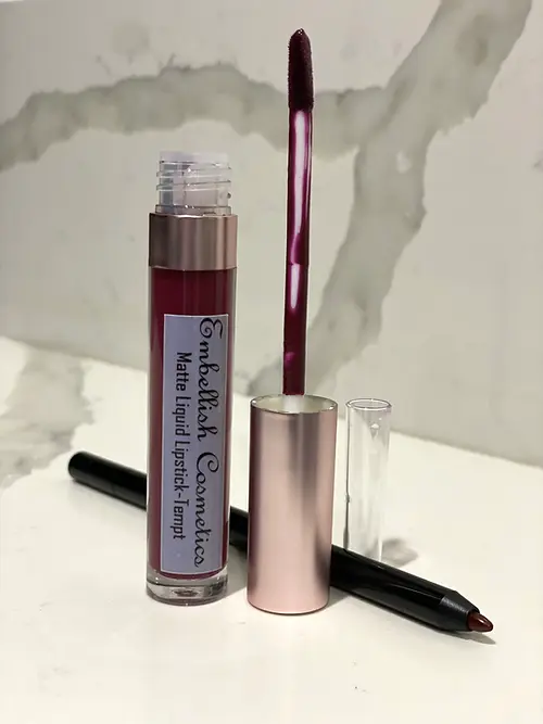 Thumbnail: Matte liquid lipstick duo- Tempt