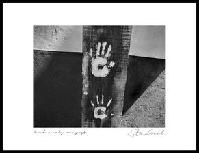 Hand Marks on Post, Corumbau, Brazil