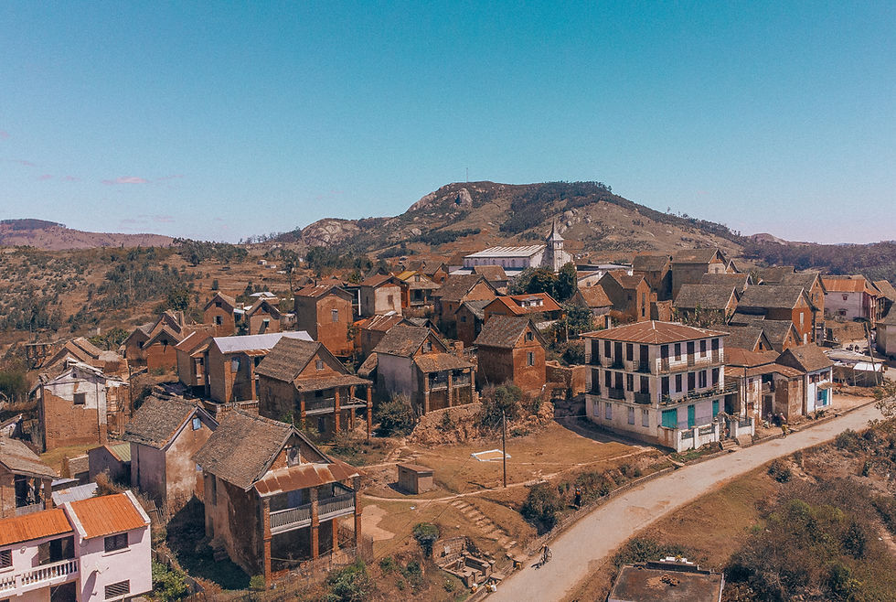 Een dorpje in Madagaskar