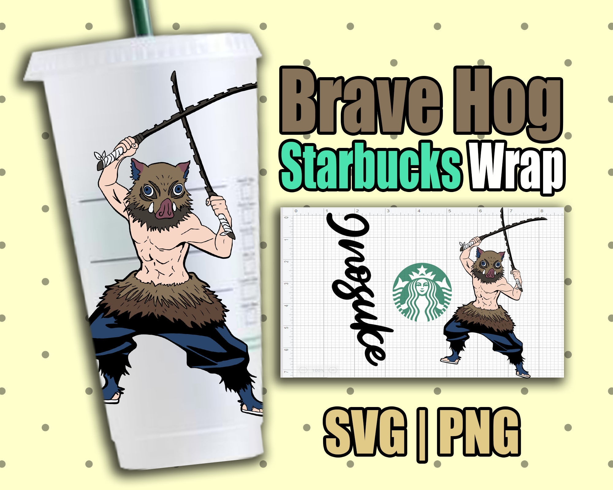 Brave Hog Starbucks Full Wrap