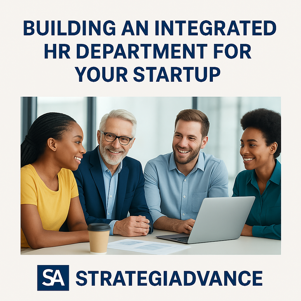Building an Integrated HR Department for Your Startup