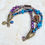 Thumbnail: Purple, teal, brown  bracelet with glass, chalcedony, tiger eye, & precious opal