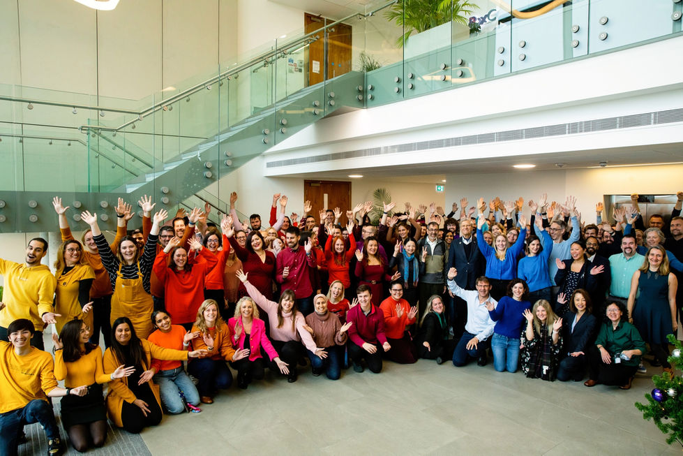 Colourful large corporate group image