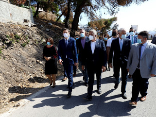 Στις πυρόπληκτες περιοχές της Βαρυμπόμπης ο Πρωθυπουργός της Σλοβακίας Ε. Heger