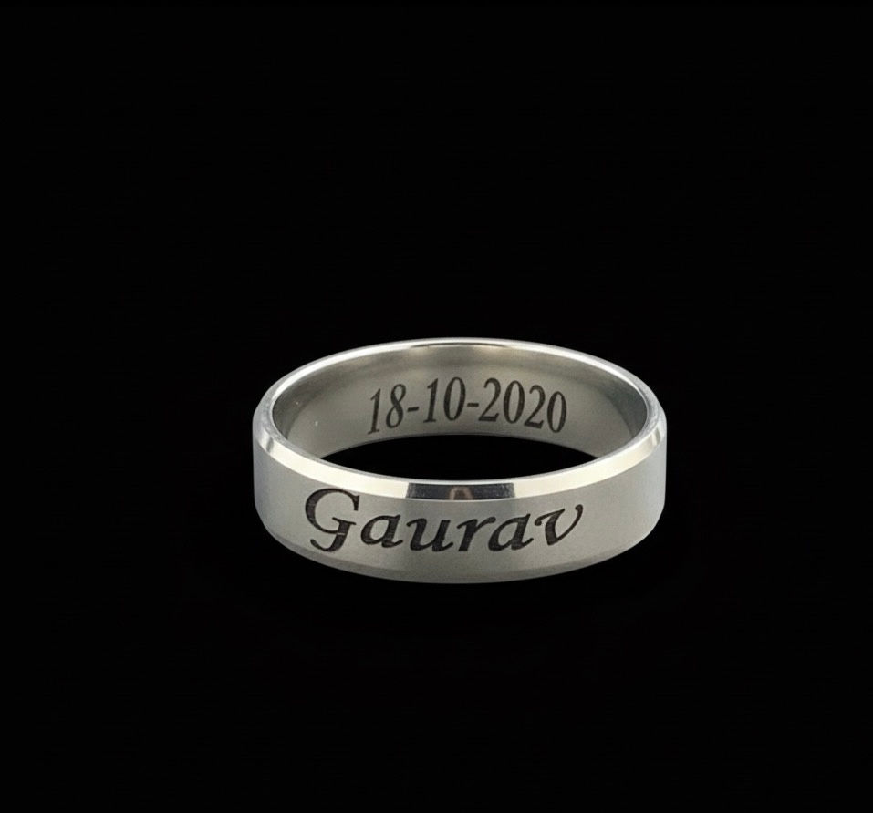 Name Engraved Ring |Personalized With Name/Date