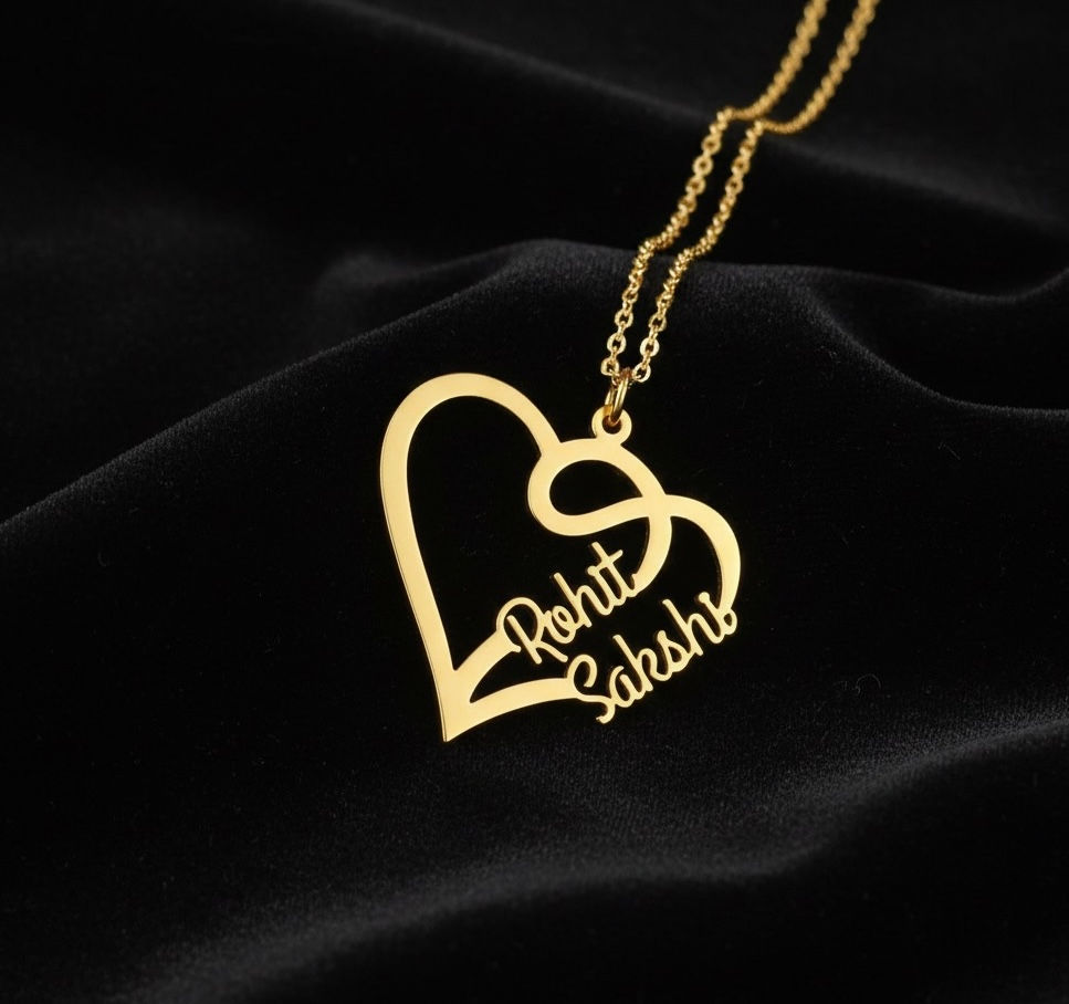Amour Couples Premium Name Necklace
