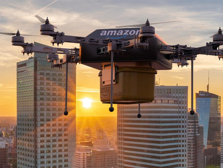 Delivery, Drone, Amazon, Skyline