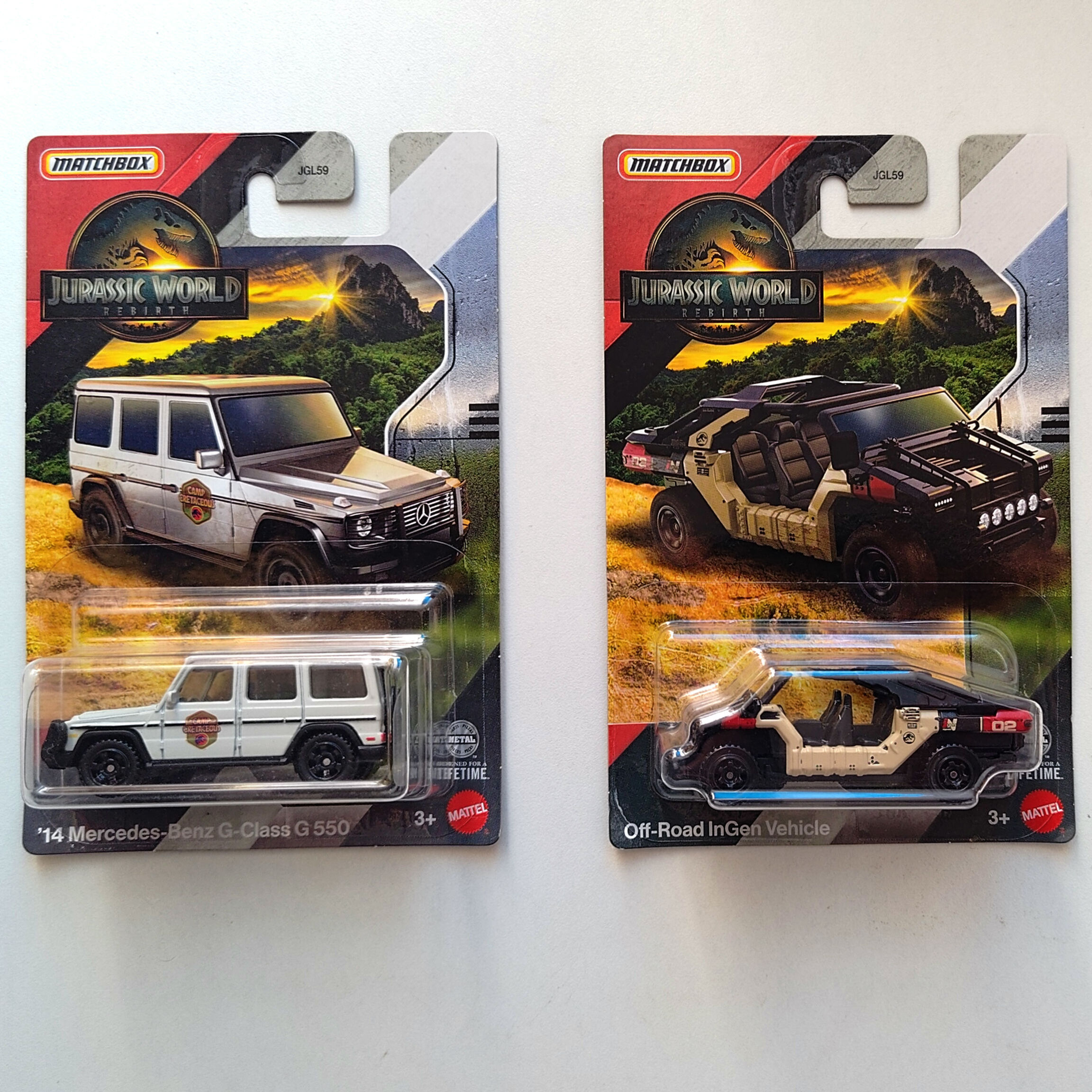 Matchbox Jurassic World Combo – Mercedes-Benz G550 + Off-Road InGen Vehicle