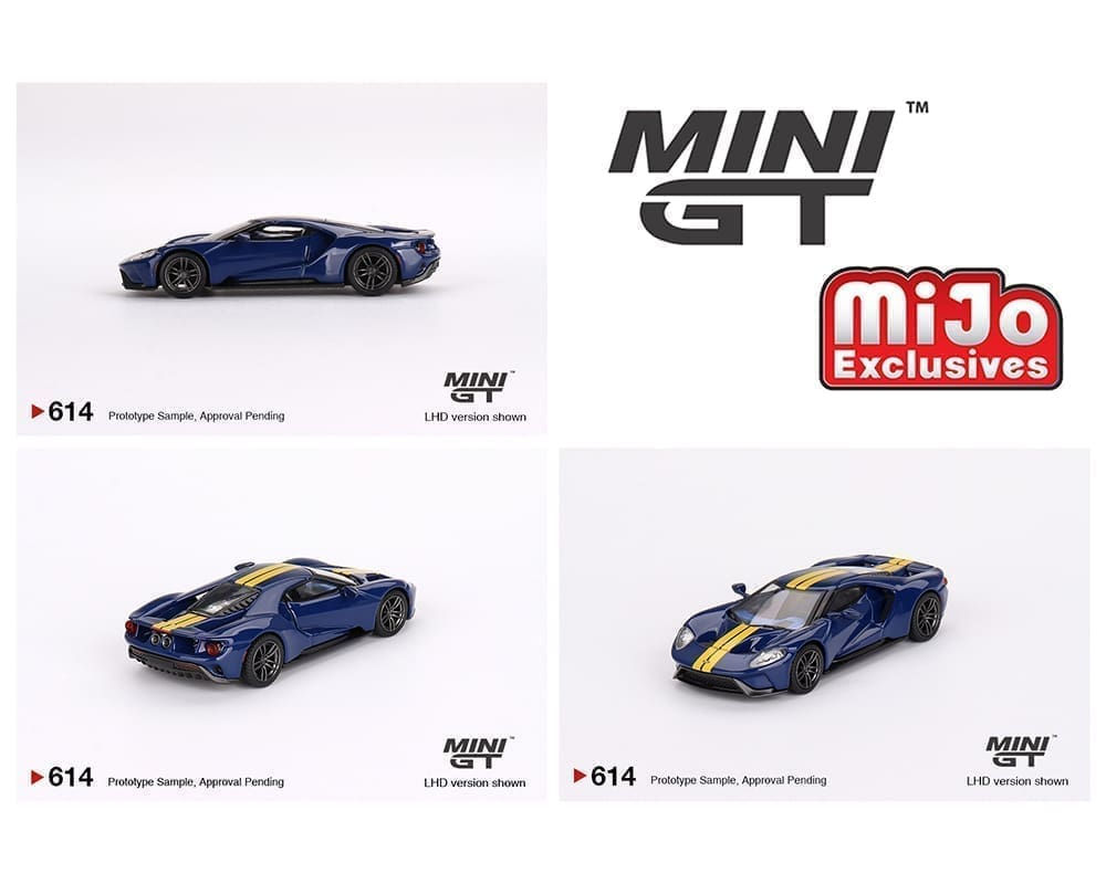 Mini GT #614: Ford GT Sunoco Blue
- Blister Pack