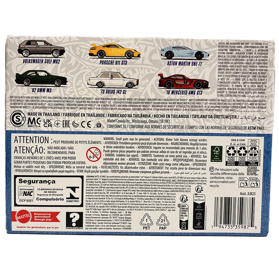 Thumbnail: Hot Wheels - Silver Series Euro Style - Set of 6 cars