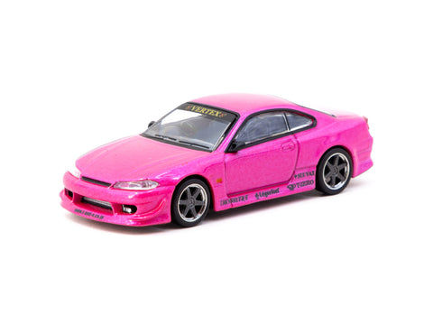 Thumbnail: Tarmac Works 1/64 VERTEX Nissan Silvia S15 Pink Metallic - GLOBAL64