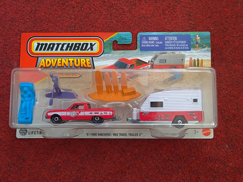Matchbox 61 Ford Ranchero MBX Travel Trailer II Adventure