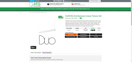 ATG LED Lighting Website