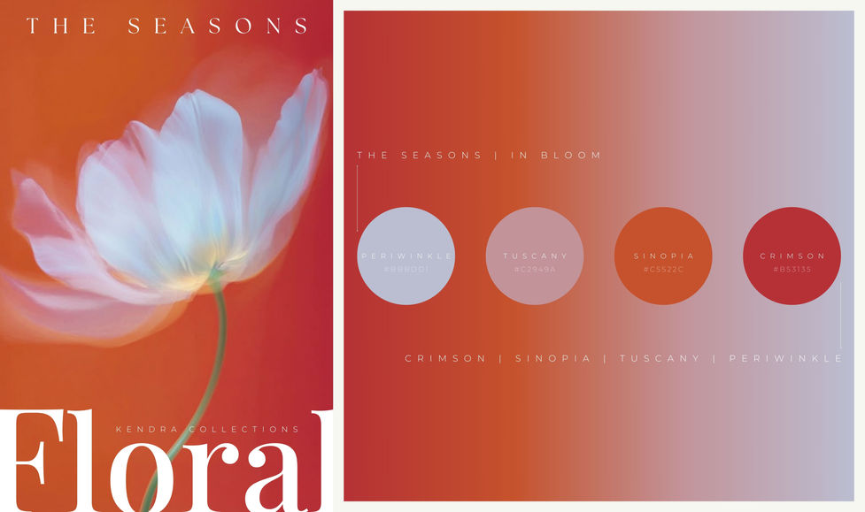 The Seasons Crimson Floral Color Palette