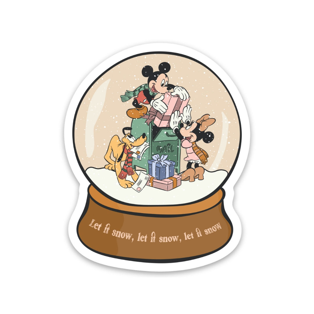 Pegatina Bola de Nieve Navidad