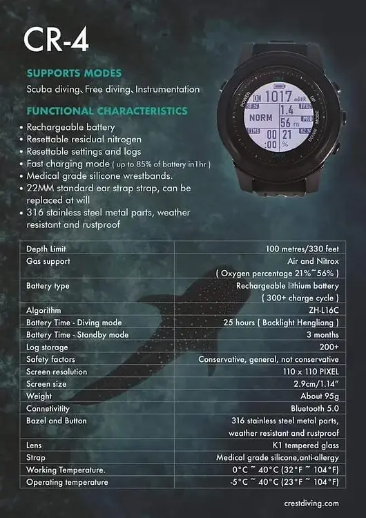 Thumbnail: CREST CR-4 Dive Computer