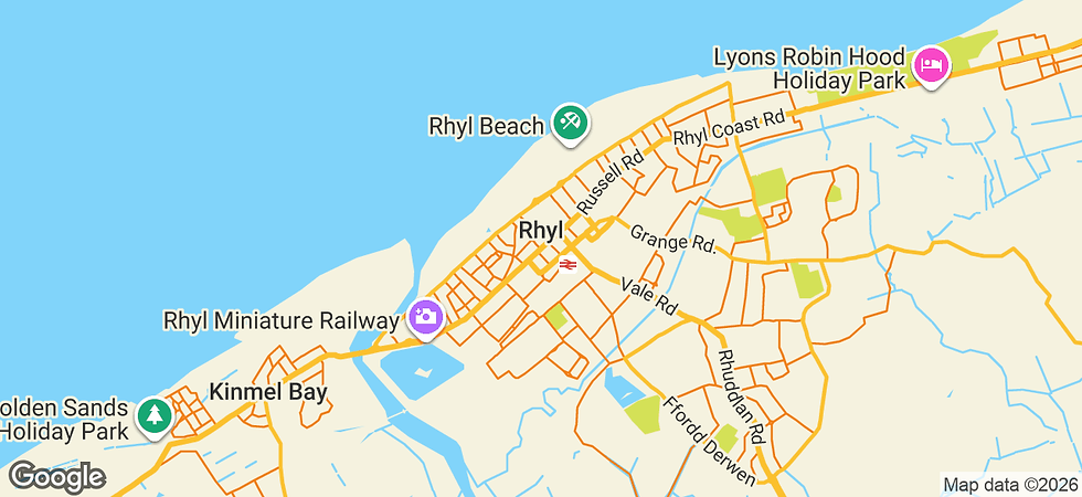 Google Maps image of Rhyl