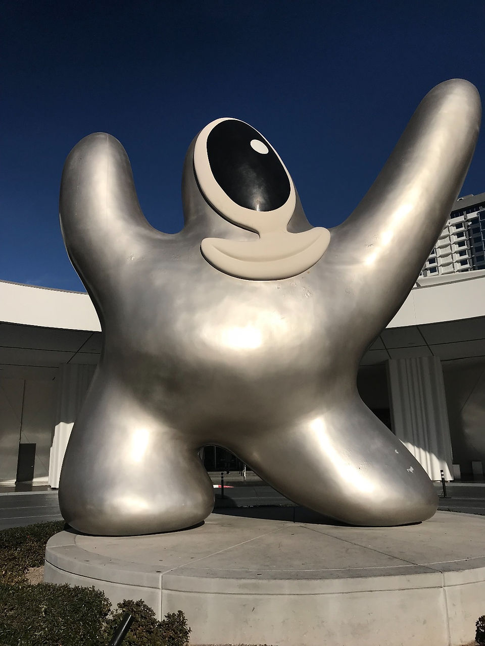 As you enter SLS through their front entry this interesting piece of art greets you