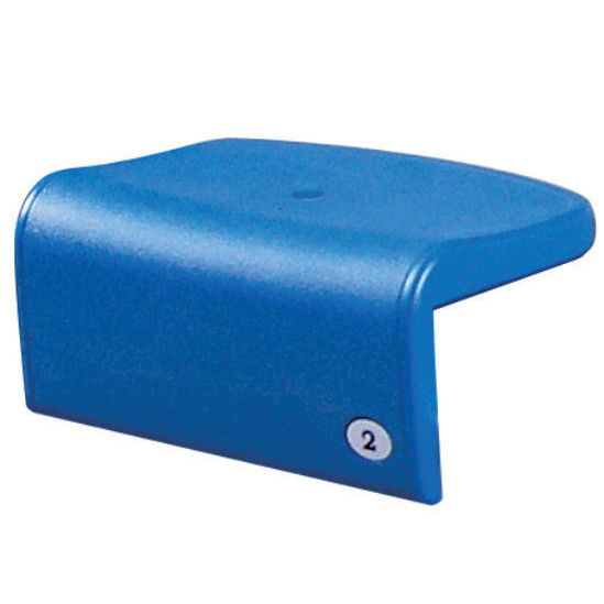 Vogue Benk, enkelt blått sete uten rygg