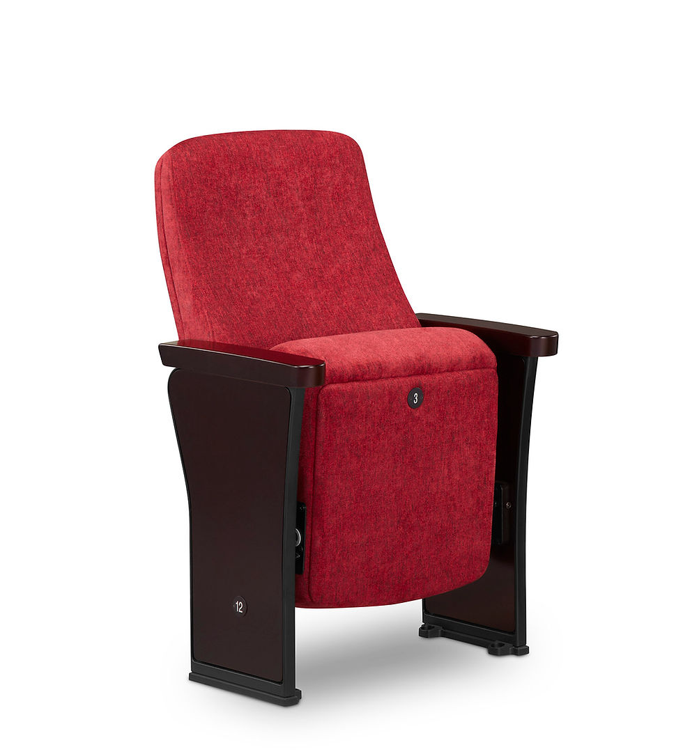 Sonnet, rødt sete med armlener i tre