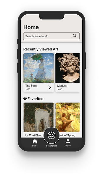 Gallery AR viewer mockup