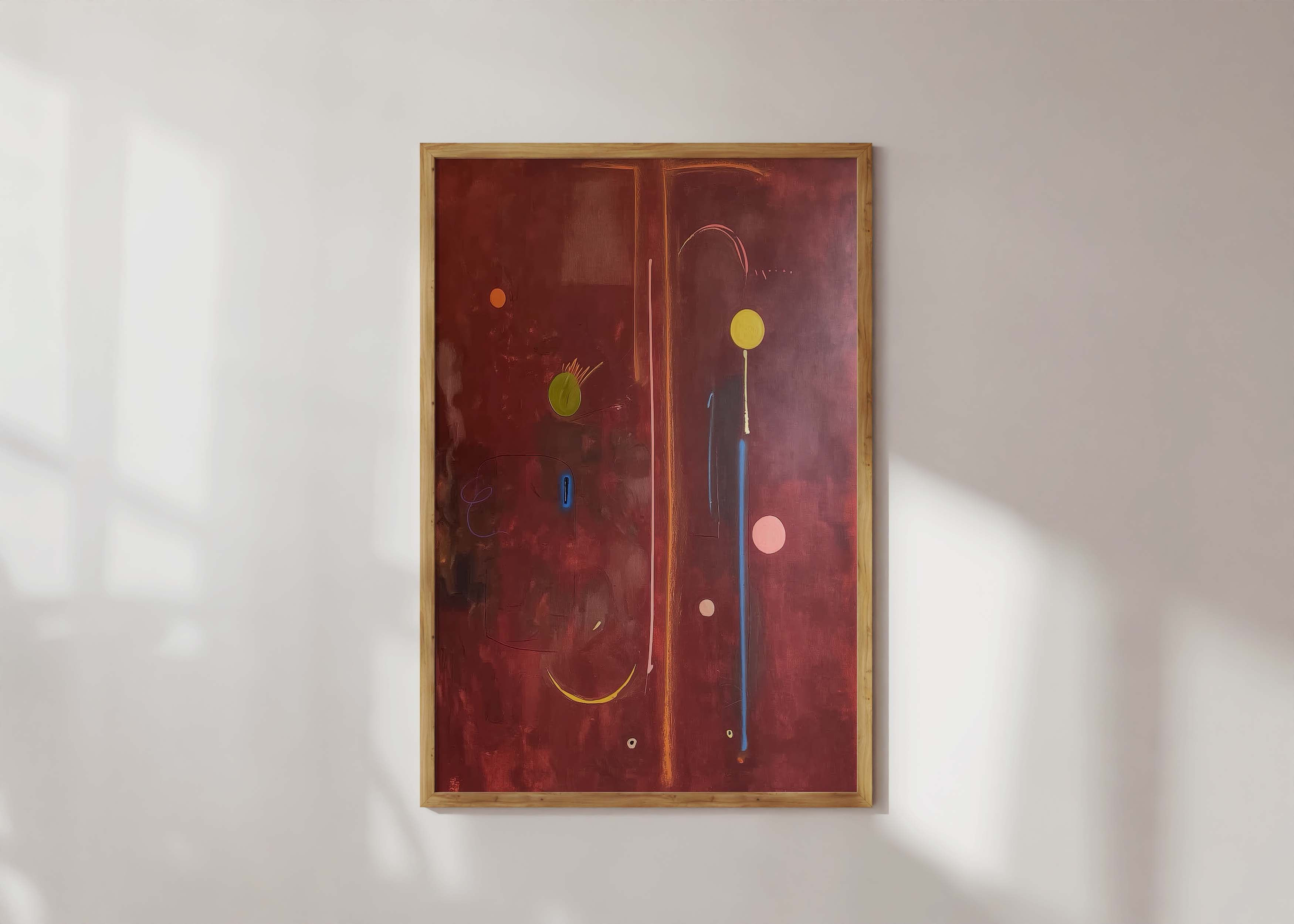Colorful Abstract Browm Expressionism Art Print