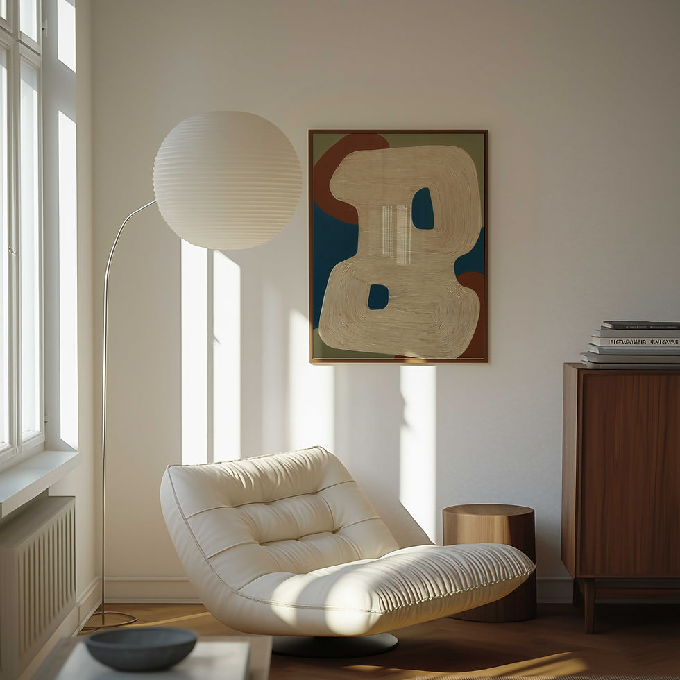 Thumbnail: Neutral Organic Abstract Wall Art