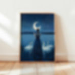 Thumbnail: Woman and Ducks Art Print