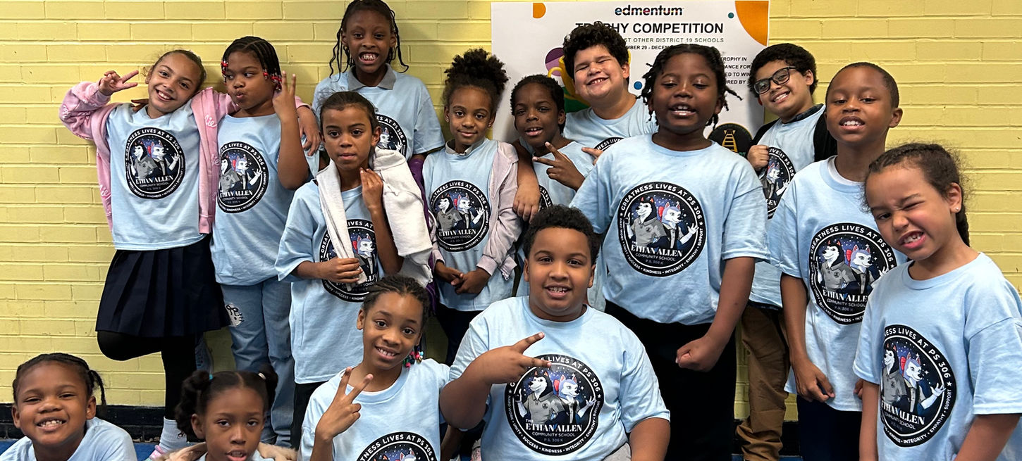 Students wearing "Huskie" tees on "School Swag" day.