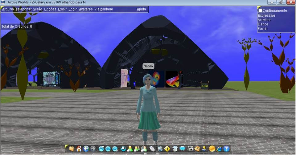 Andando pelo Active Worlds