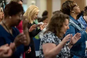 People praying and worshipping God