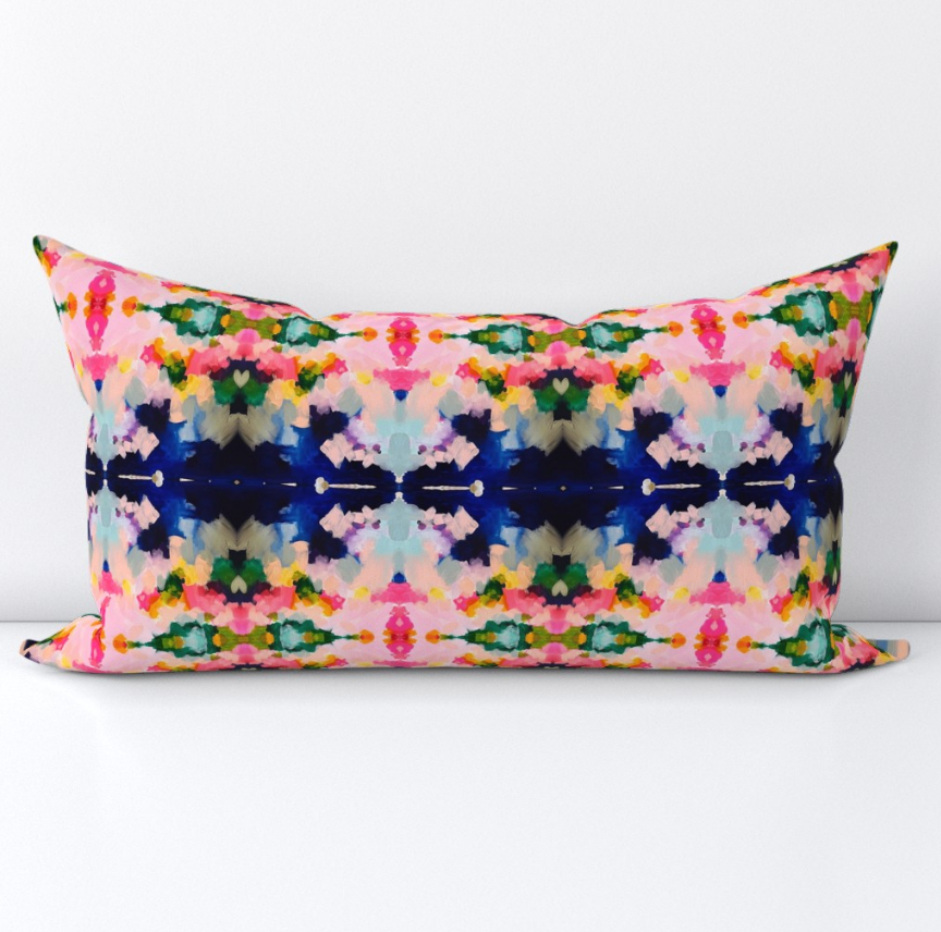 Flowerchild Lumbar Throw Pillow Cover