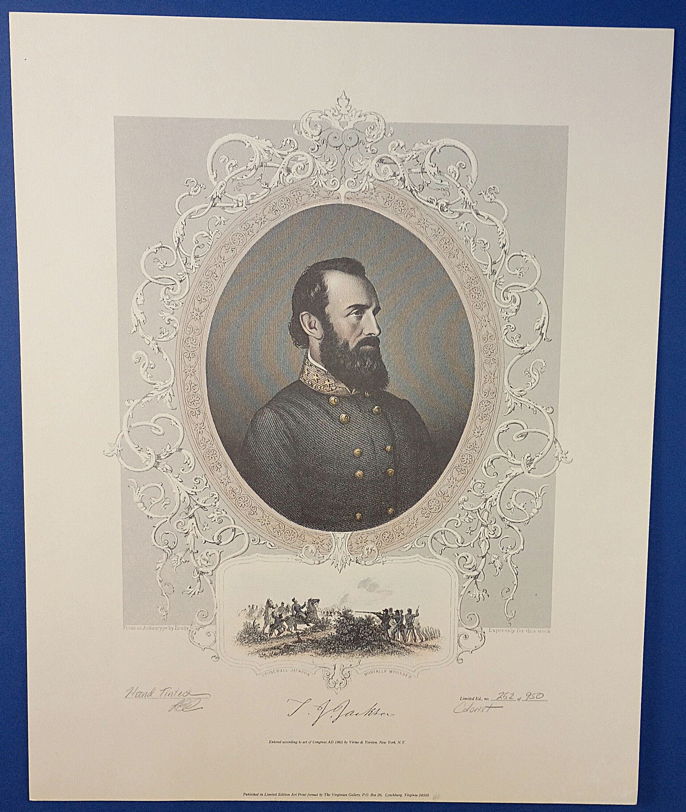 Stonewall JacksonHand Tinted print