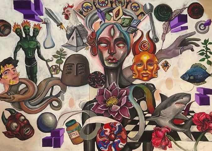 Gamut of the Lotus eater -painting by sahil betigeri