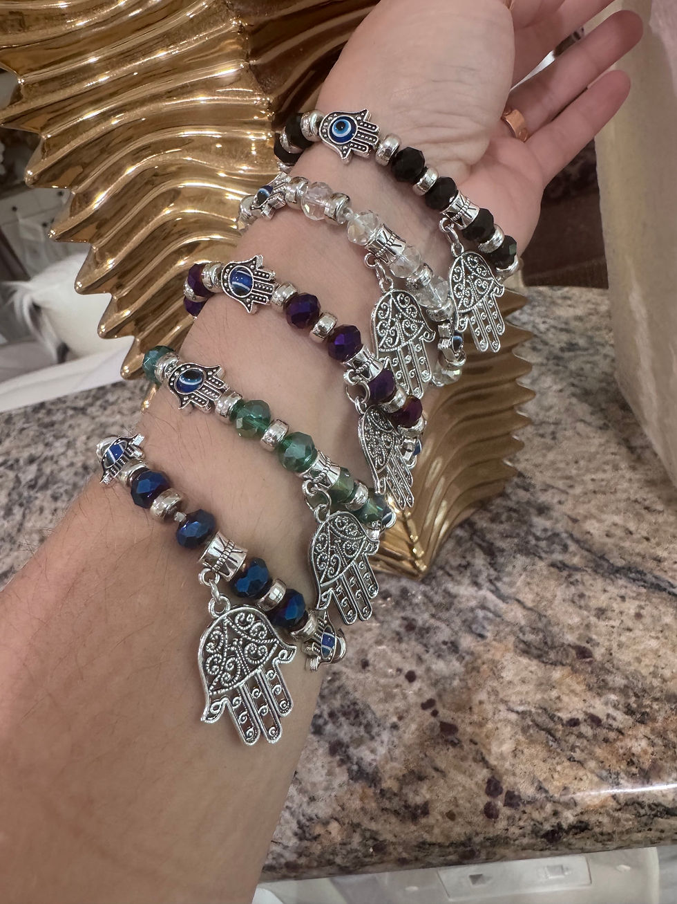 Thumbnail: Lucky charm amulets bracelet evil eye to protect energy 