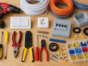 Kablovi i alati na stolu