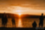 People watching sunset