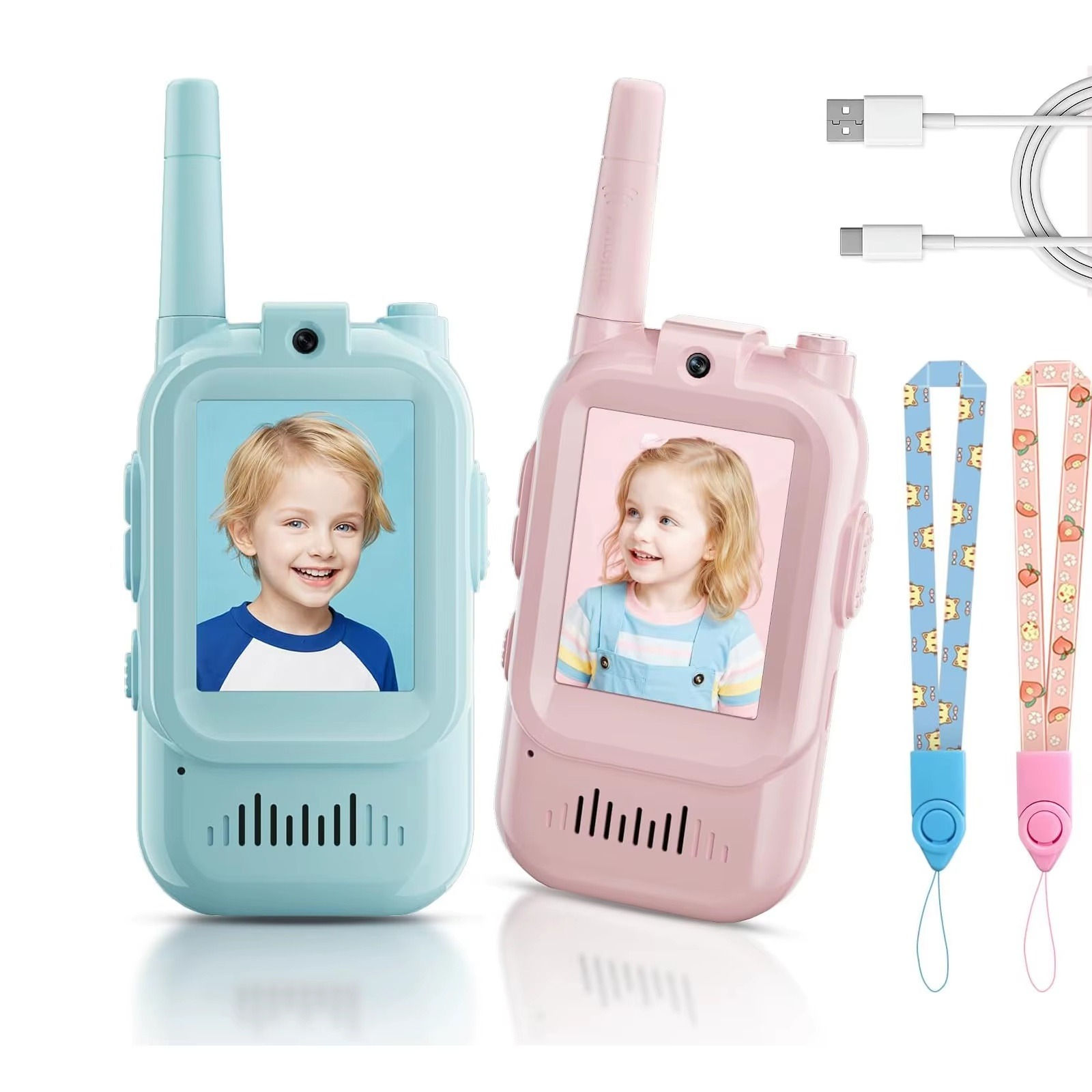 Mini Video Wireless Walkie Talkies for Kids 2-Pack