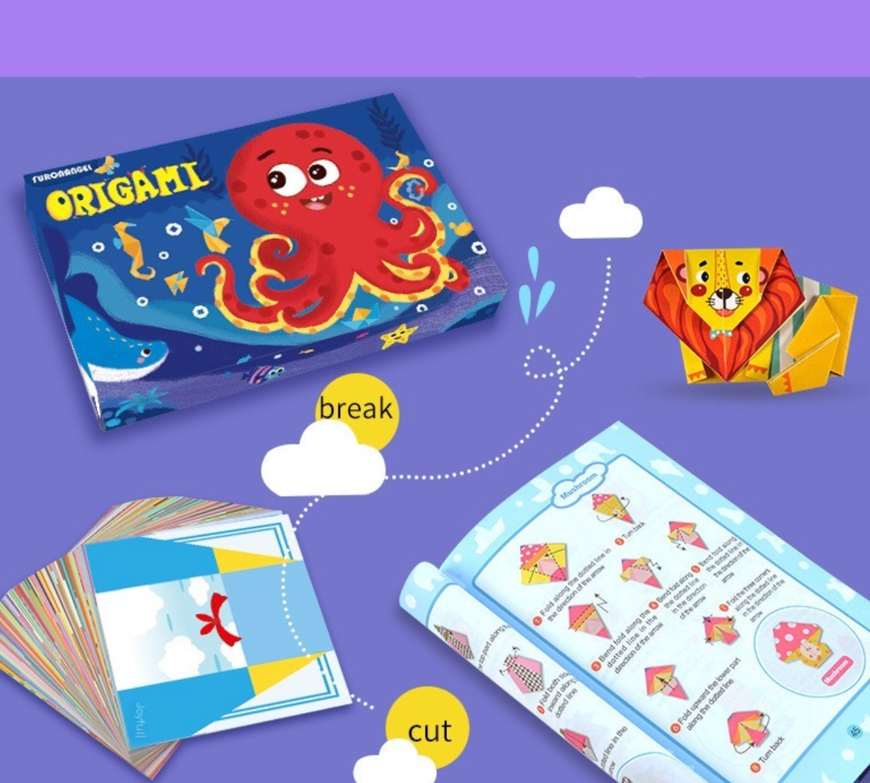 Kids DIY Colorful Origami Kit