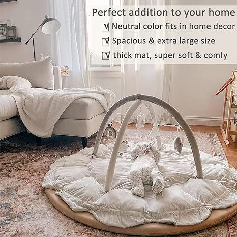 Thumbnail: Removable Plush Baby Play Mat with Toys