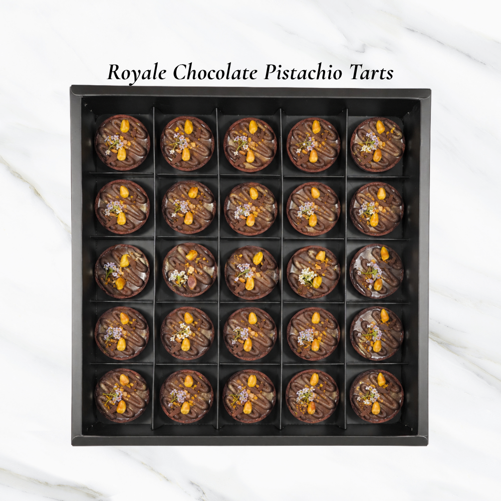 Royale Chocolate Pistachio Tarts