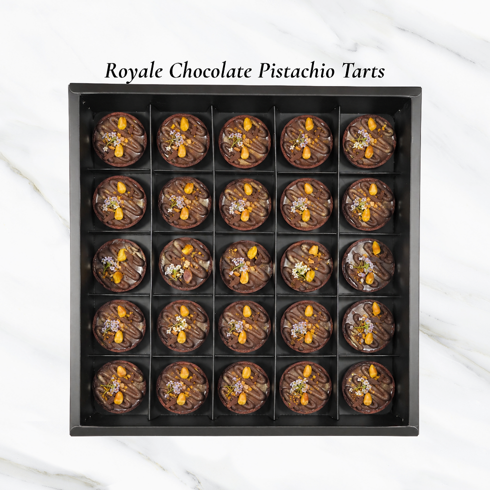 Royale Chocolate Pistachio Tarts