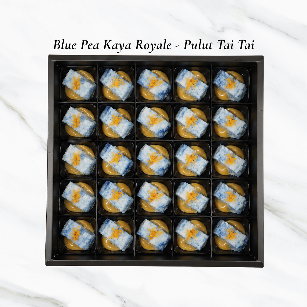 Nyonya Kueh Canape - Blue Pea Kaya Royale (Pulut Tai Tai)