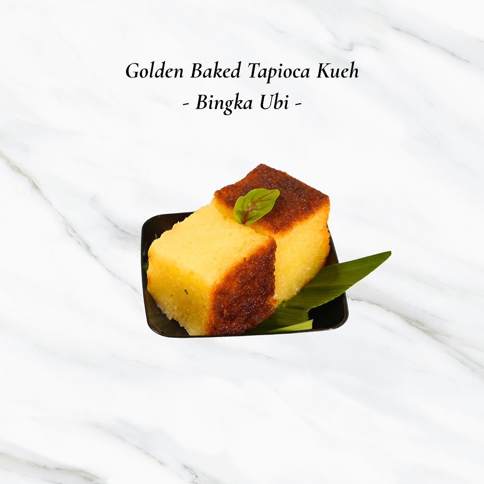 Nyonya Kueh Canape Golden Baked Tapioca Kueh - Bingka Ubi